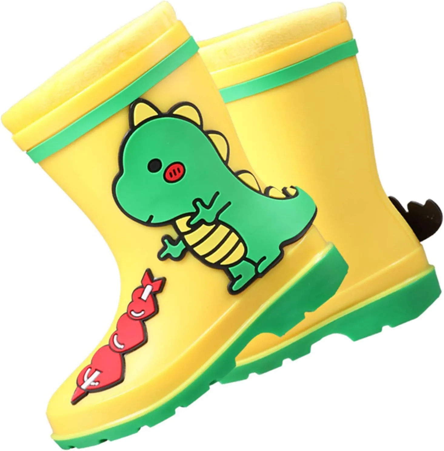 4-12Years Kids Rain Boots Toddler Girls Boys Cute Animal Dinosaur Printed Waterproof Rubber Non-Slip Rainboots Shoes