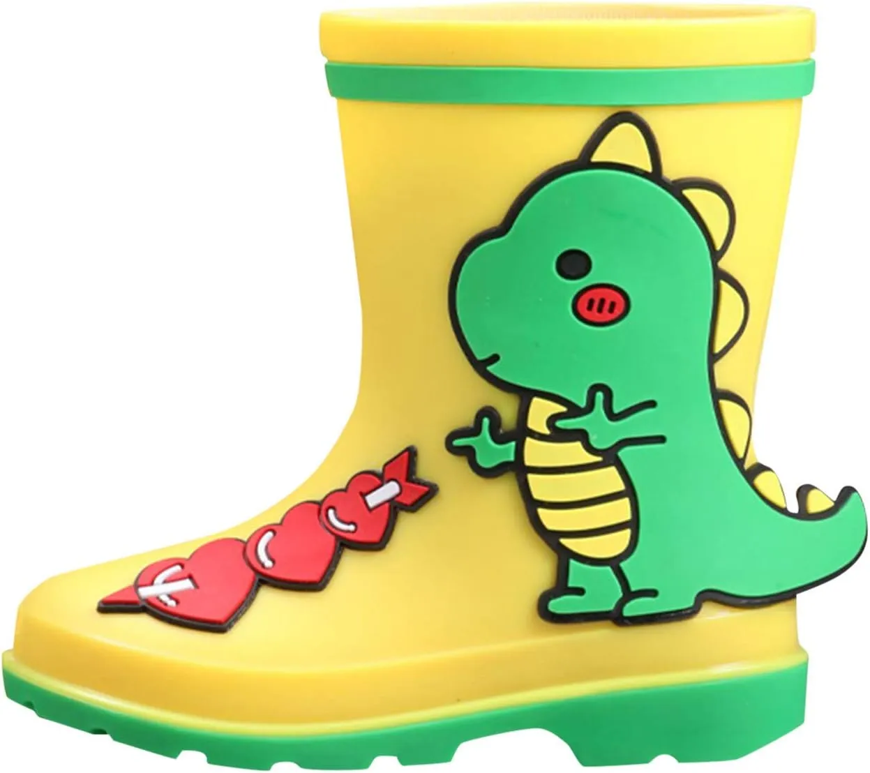4-12Years Kids Rain Boots Toddler Girls Boys Cute Animal Dinosaur Printed Waterproof Rubber Non-Slip Rainboots Shoes