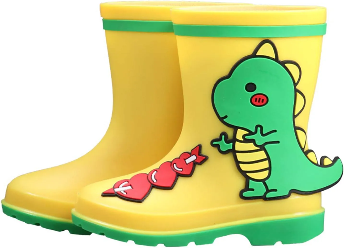 4-12Years Kids Rain Boots Toddler Girls Boys Cute Animal Dinosaur Printed Waterproof Rubber Non-Slip Rainboots Shoes