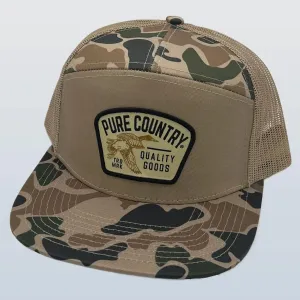 7Panel Duck KB Patch Old School Hat Camo/Khaki