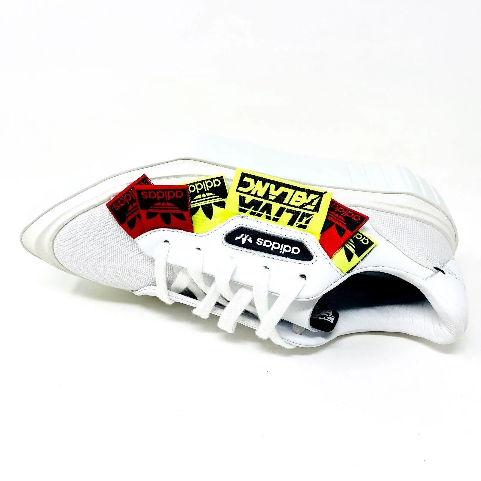 Adidas Sleek Olivia Oblanc White Volt Womens Size 5 Sneakers EF6596