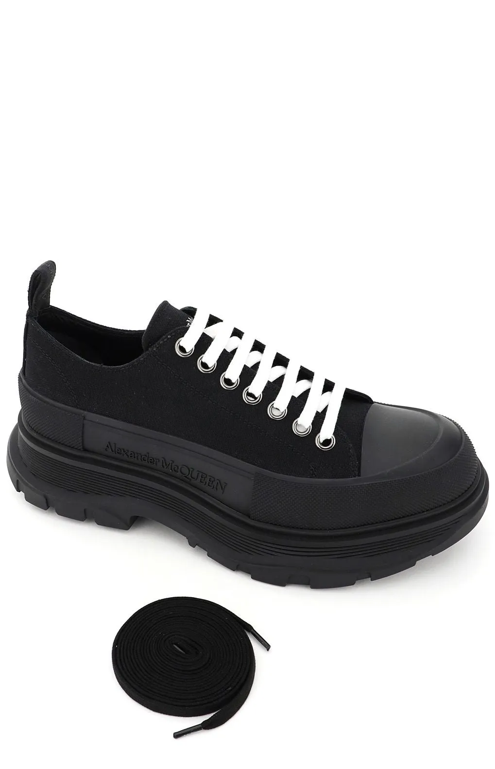 Alexander McQueen Tread Sleek Lace-Up Sneakers