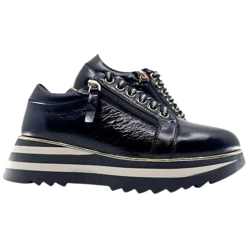 Alfie & Evie Hosting Sneakers Black Crush Patent Leather