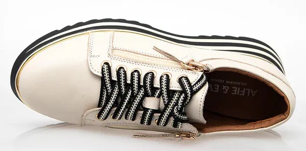 Alfie & Evie Hosting Sneakers Cream Leather