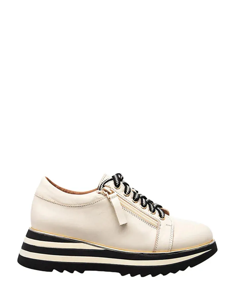 Alfie & Evie Hosting Sneakers Cream Leather