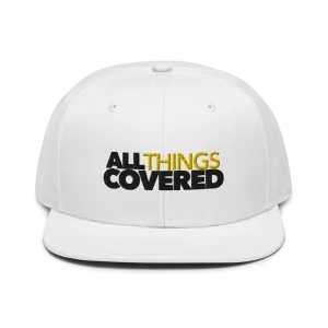 All Things Covered Podcast Logo Embroidered Flat Bill Hat