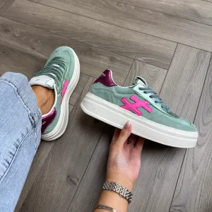 Another Trend (A29) Lace Up Chunky Trainer A035 M368 - Mint