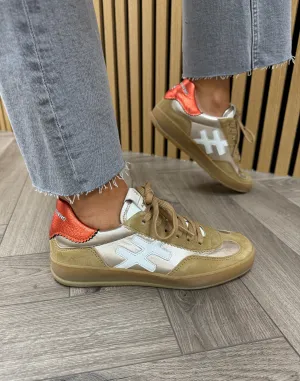 Another Trend (SS25) A032M302 Gum Sole Trainer With Metallic Heel - Camel