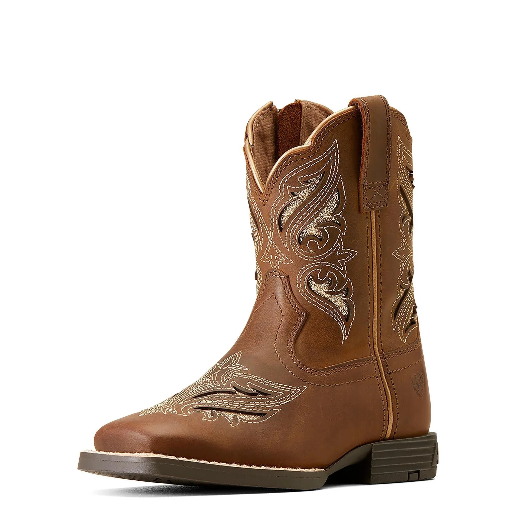 Ariat Children Girl's Round Up Bliss Sassy Brown Western Boot