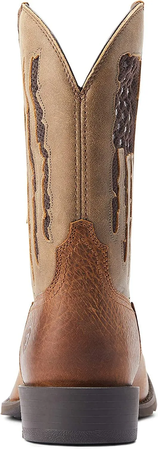 Ariat Men's Sport My Country Venttek Western Boot, Faithful Brown