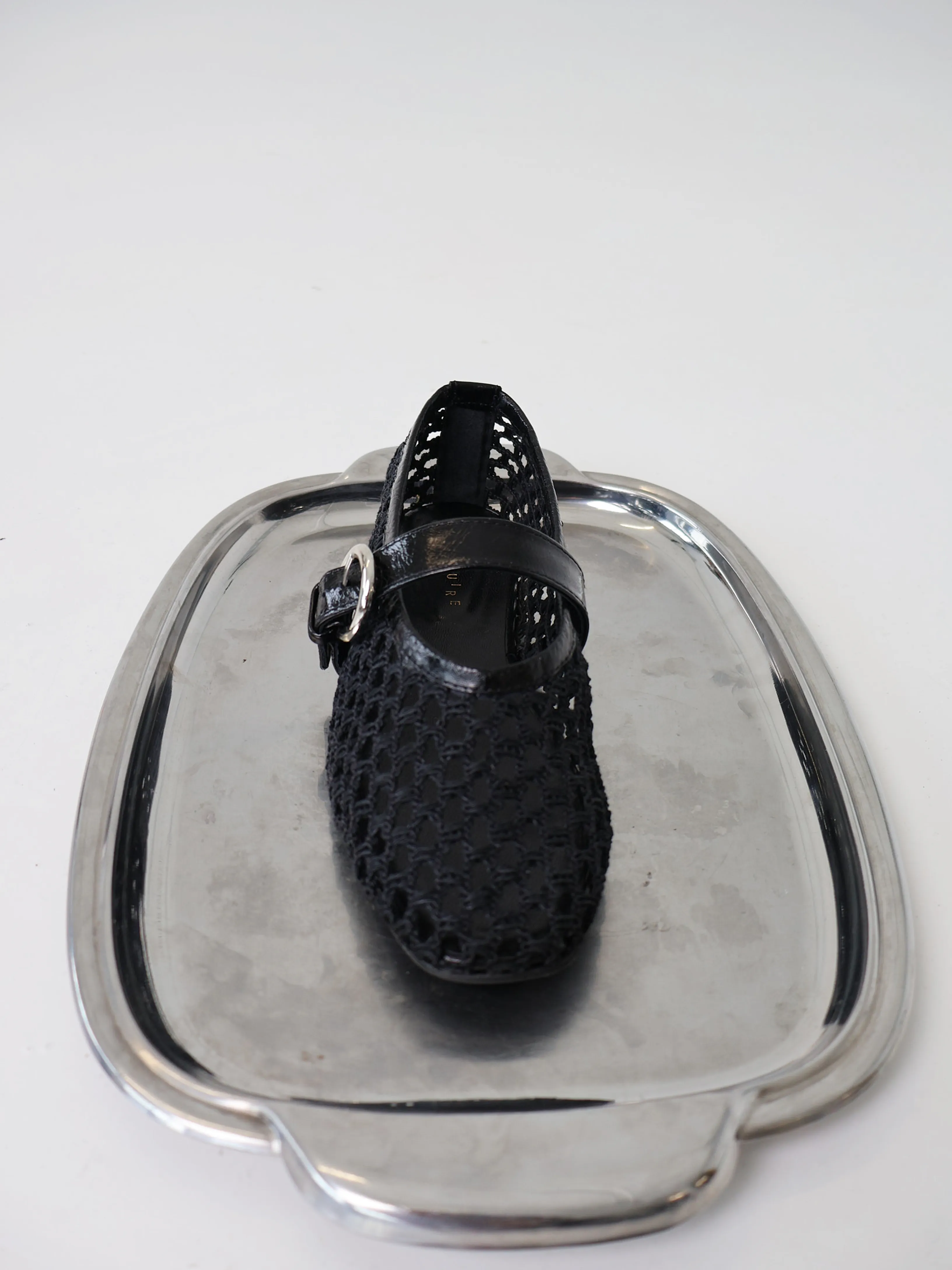 Aveiro Black Woven Ballerina