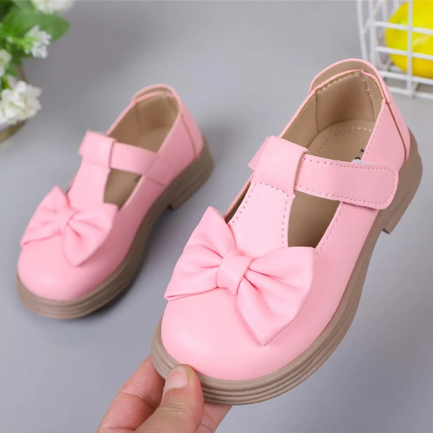 Baby Girl Mary Jane Dress Shoes Kids Platform Uniform Shoes School Oxford Flats for Kids Party Wedding Shoes