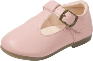 Baby Girl Mary Jane Dress Shoes School Oxford Flats for Kid Wedding Party Shoes T-Strap Uniform Shoes
