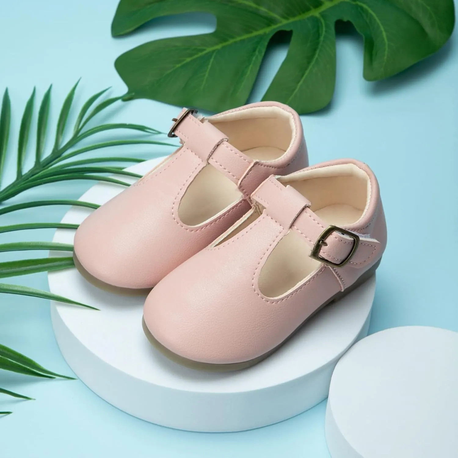 Baby Girl Mary Jane Dress Shoes School Oxford Flats for Kid Wedding Party Shoes T-Strap Uniform Shoes