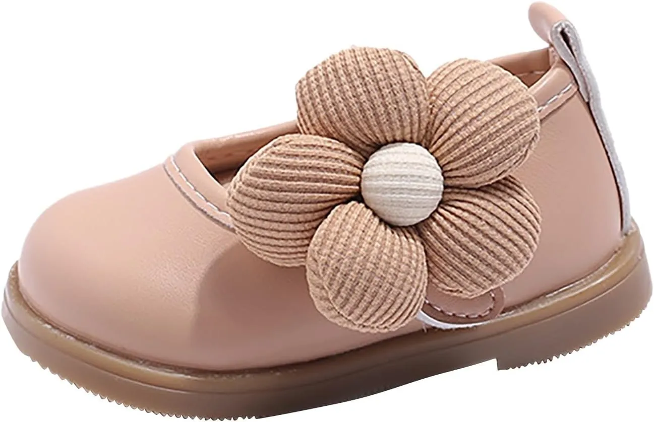 Baby Girls Dress Shoes Mary Jane Flats for Party School Wedding Ballet Shoes Flower Girls Dress Shoes