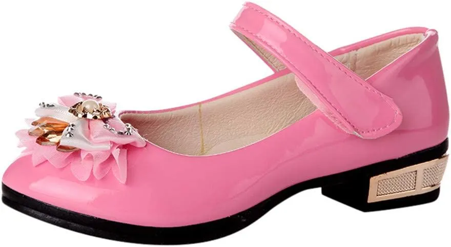 Baby Girls Dress Shoes Mary Jane Shoes for Girls Party Wedding Flower Kid School Shoes Low Heel Flats