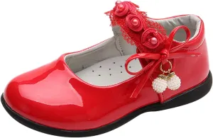 Baby Girls Mary Jane Shoes School Kids Uniform Flat Ballet Strap Dress Formal Slip-On Shoes Performance Shoes Youth