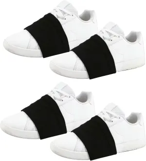 Black Dance Socks for Smooth Floors - Shoe Covers Over Sneakers or Trainers, Slider Socks for Dancers, Ballet - Men Women (2 Pairs)