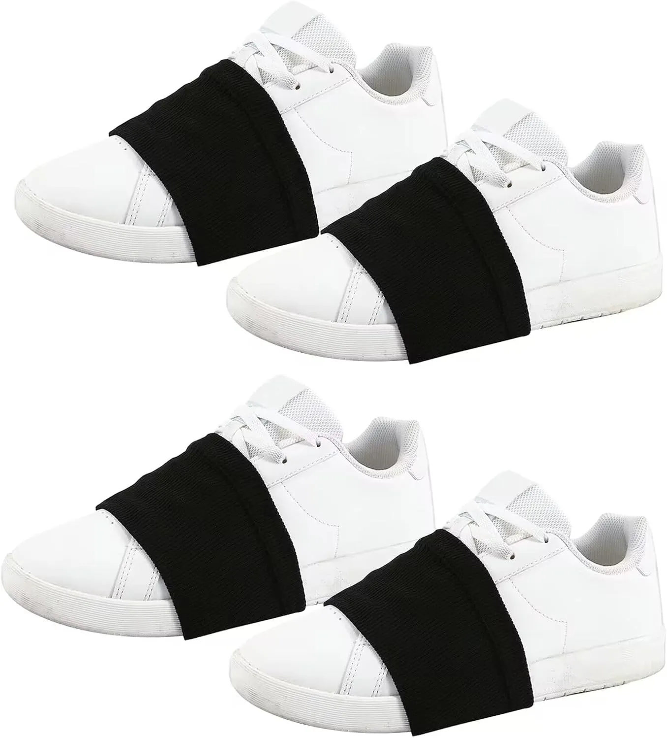 Black Dance Socks for Smooth Floors - Shoe Covers Over Sneakers or Trainers, Slider Socks for Dancers, Ballet - Men Women (2 Pairs)