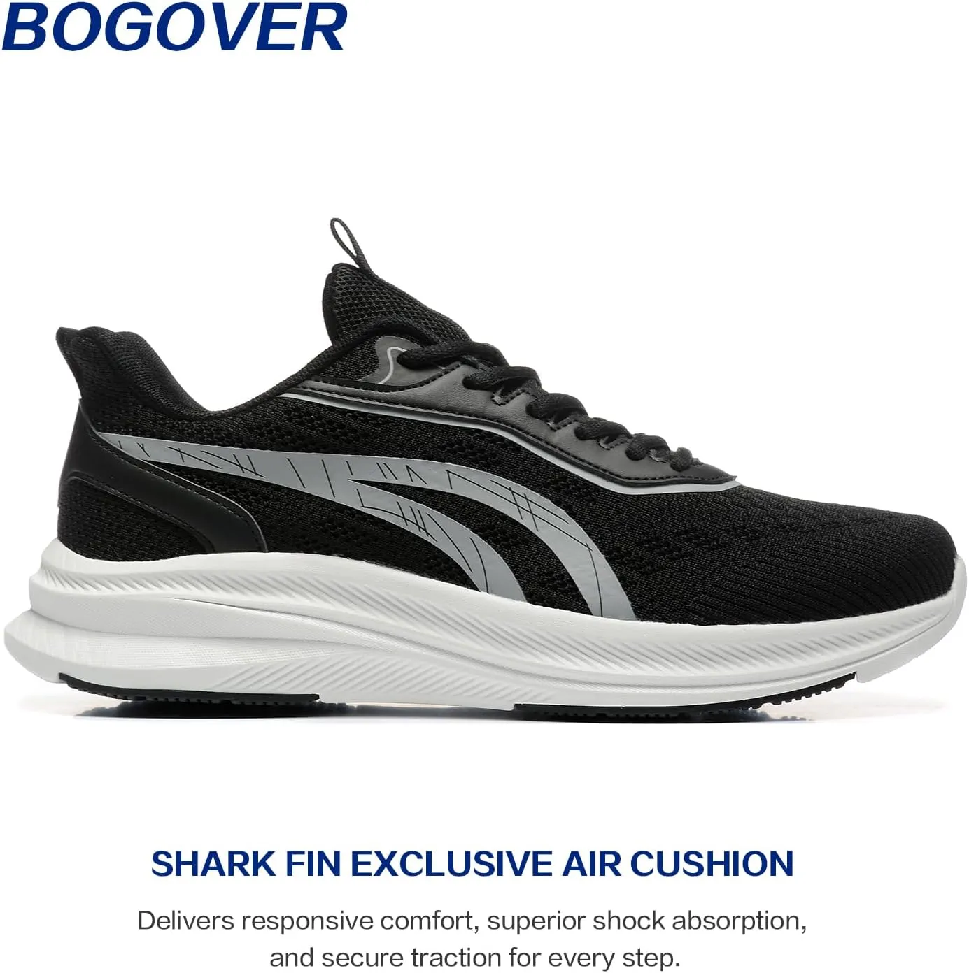 BOGOVER Men's Running Shoes, Lightweight Breathable Walking Shoes Non Slip Tennis Shoes Movepropel Athletic Fashion Sneakers