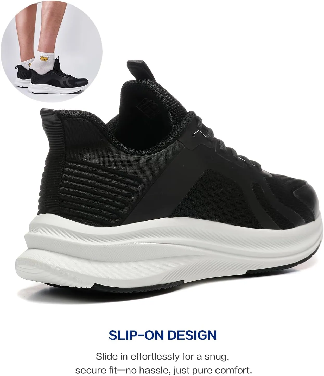 BOGOVER Men's Running Shoes, Lightweight Breathable Walking Shoes Non Slip Tennis Shoes Movepropel Athletic Fashion Sneakers