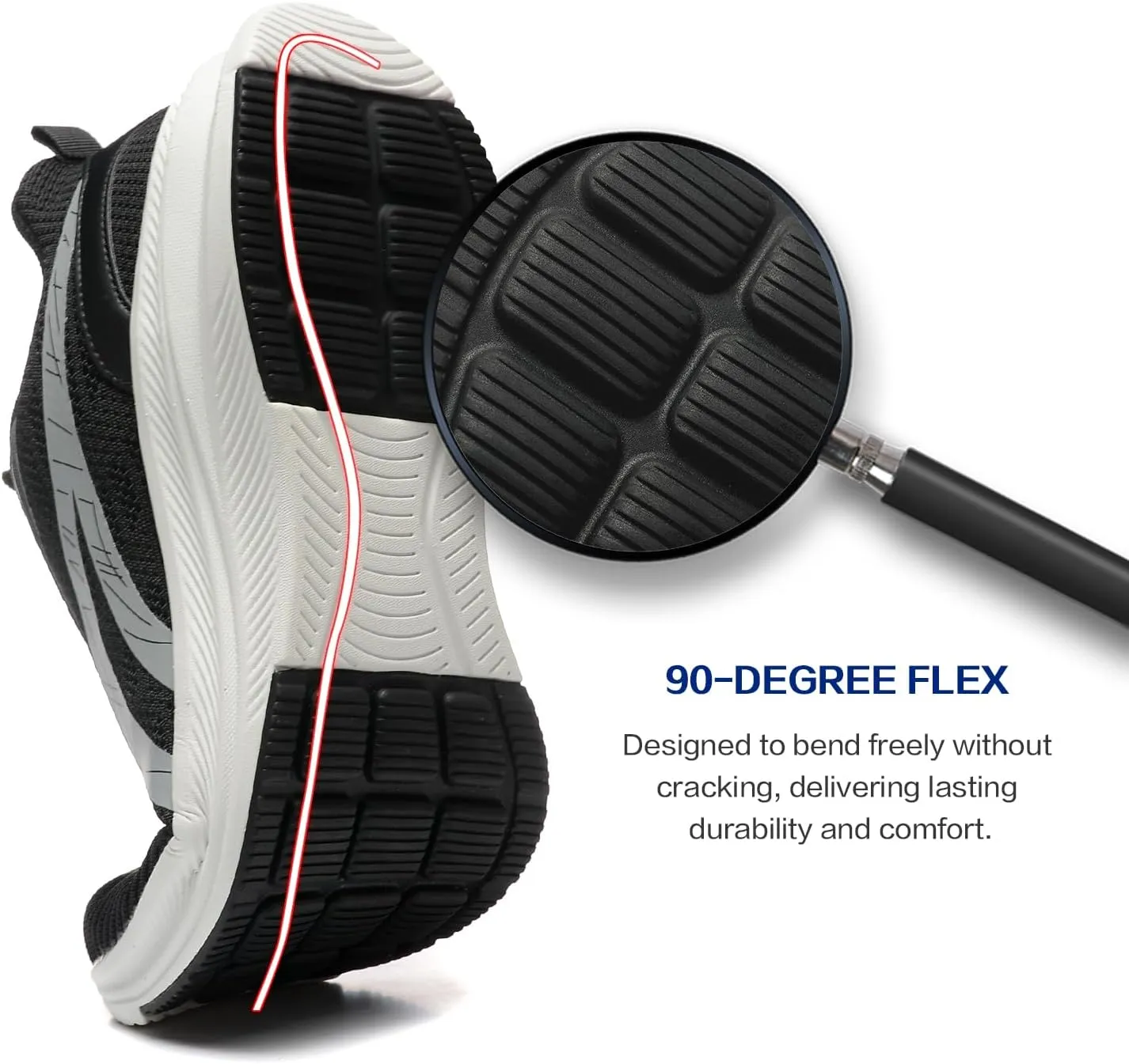 BOGOVER Men's Running Shoes, Lightweight Breathable Walking Shoes Non Slip Tennis Shoes Movepropel Athletic Fashion Sneakers