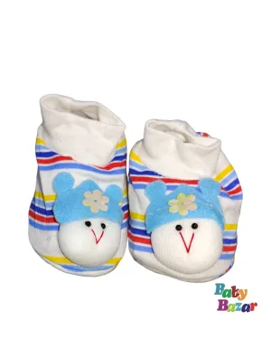 Booties For Newborn Baby In Squirrel Design Sky Blue Color