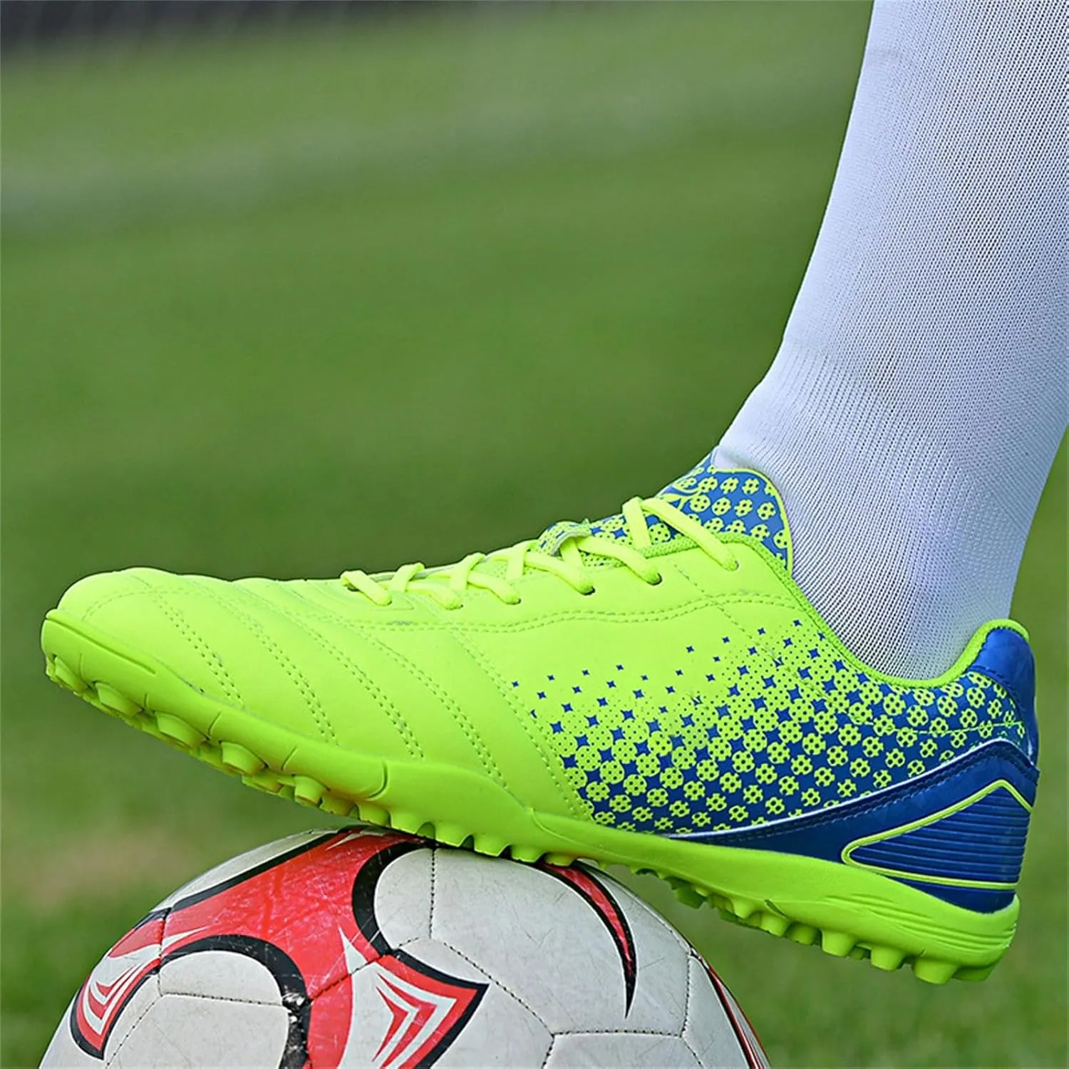 Boys Girls Outdoor Football Soccer Sneaker Cleats Firm Artificial Ground Shoe Training Athletic Shoes