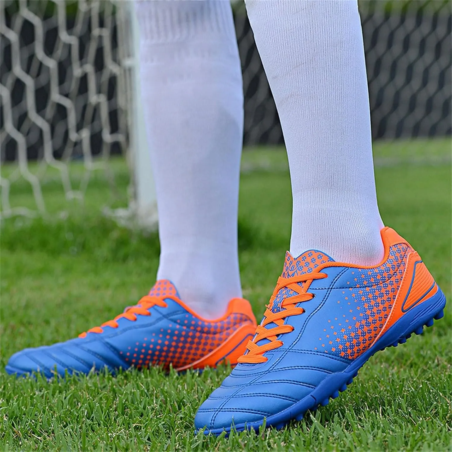Boys Girls Outdoor Football Soccer Sneaker Cleats Firm Artificial Ground Shoe Training Athletic Shoes