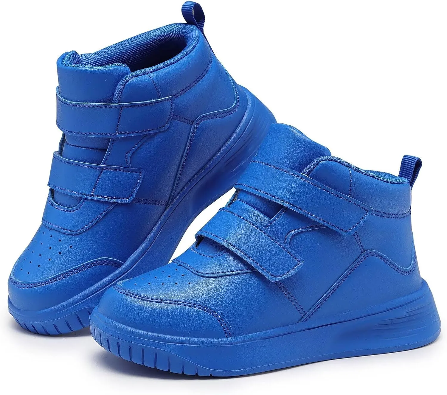 Boys Girls Sneakers for Kids High Top Casual Lightweight Classic Adjustable Strap Dual Hook and Loops Running Shoes