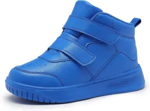 Boys Girls Sneakers for Kids High Top Casual Lightweight Classic Adjustable Strap Dual Hook and Loops Running Shoes