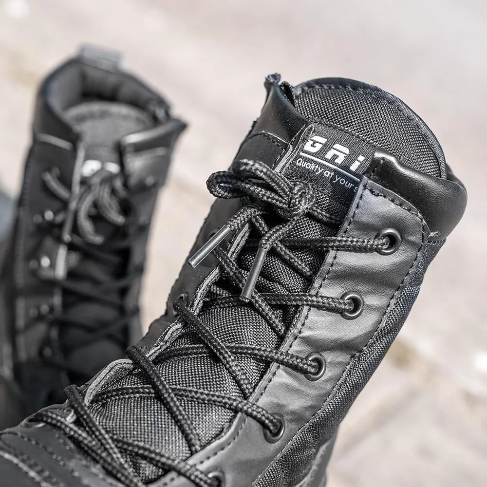 Camp Waterproof Anti-collision Non-slip Desert Boots,Men's Military Tactical Boots with Side Zipper