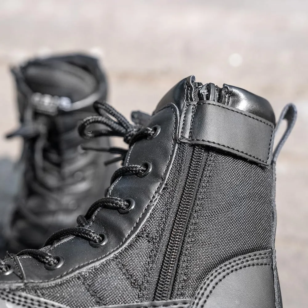 Camp Waterproof Anti-collision Non-slip Desert Boots,Men's Military Tactical Boots with Side Zipper