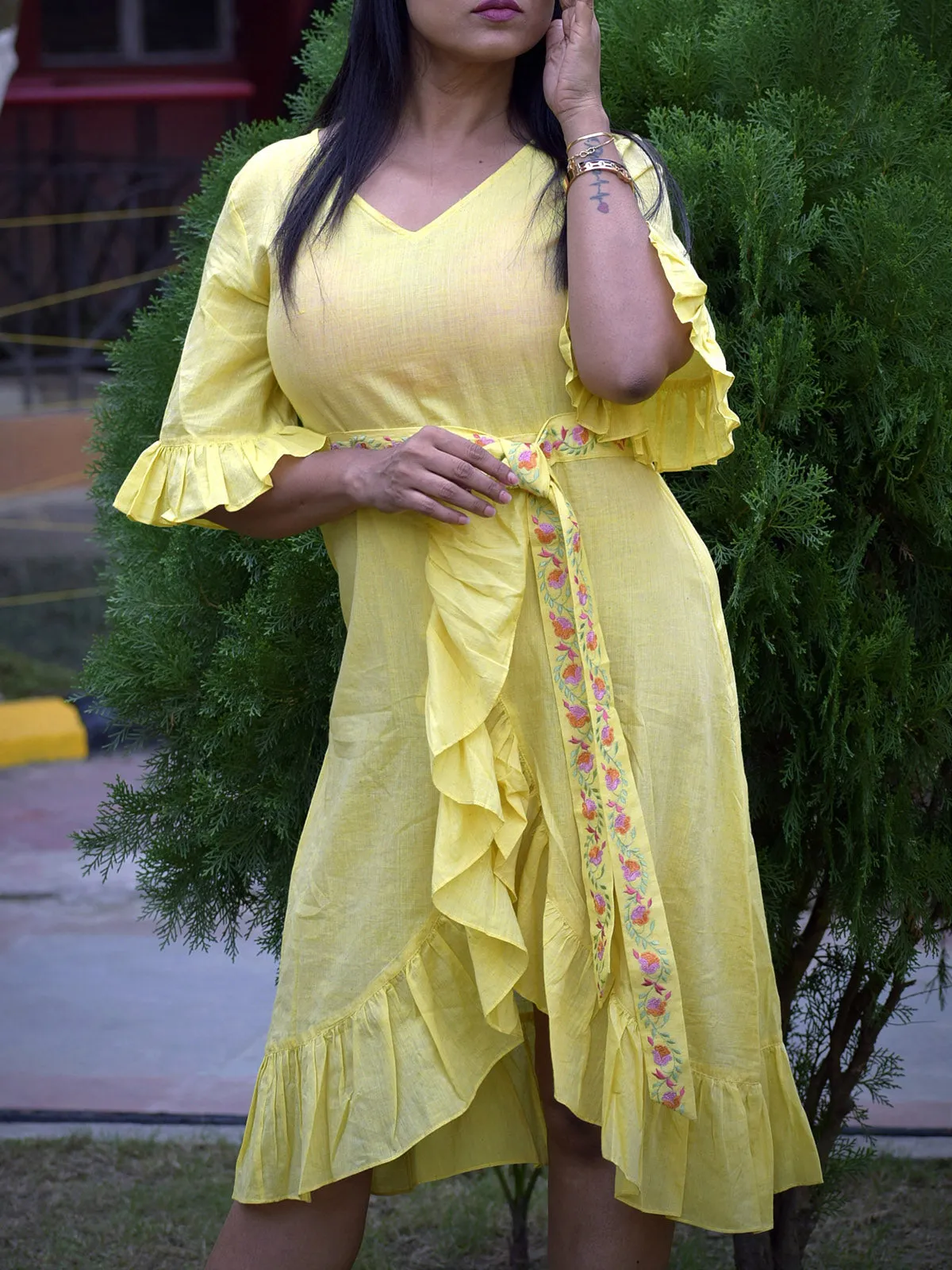 Caribbean Isles Dress Yellow