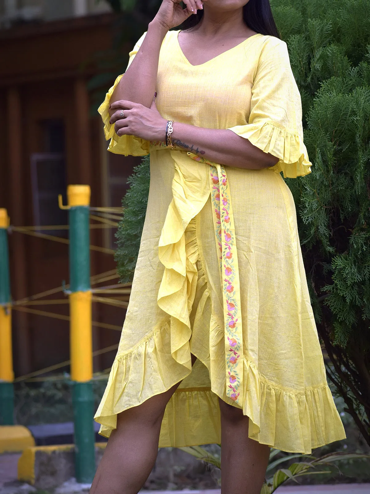 Caribbean Isles Dress Yellow