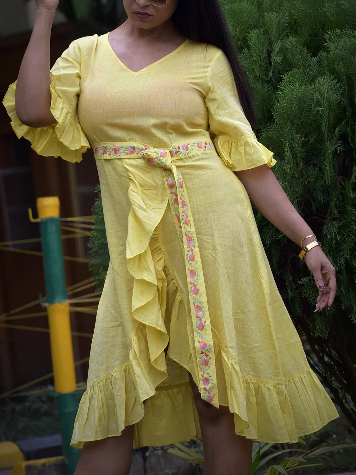 Caribbean Isles Dress Yellow