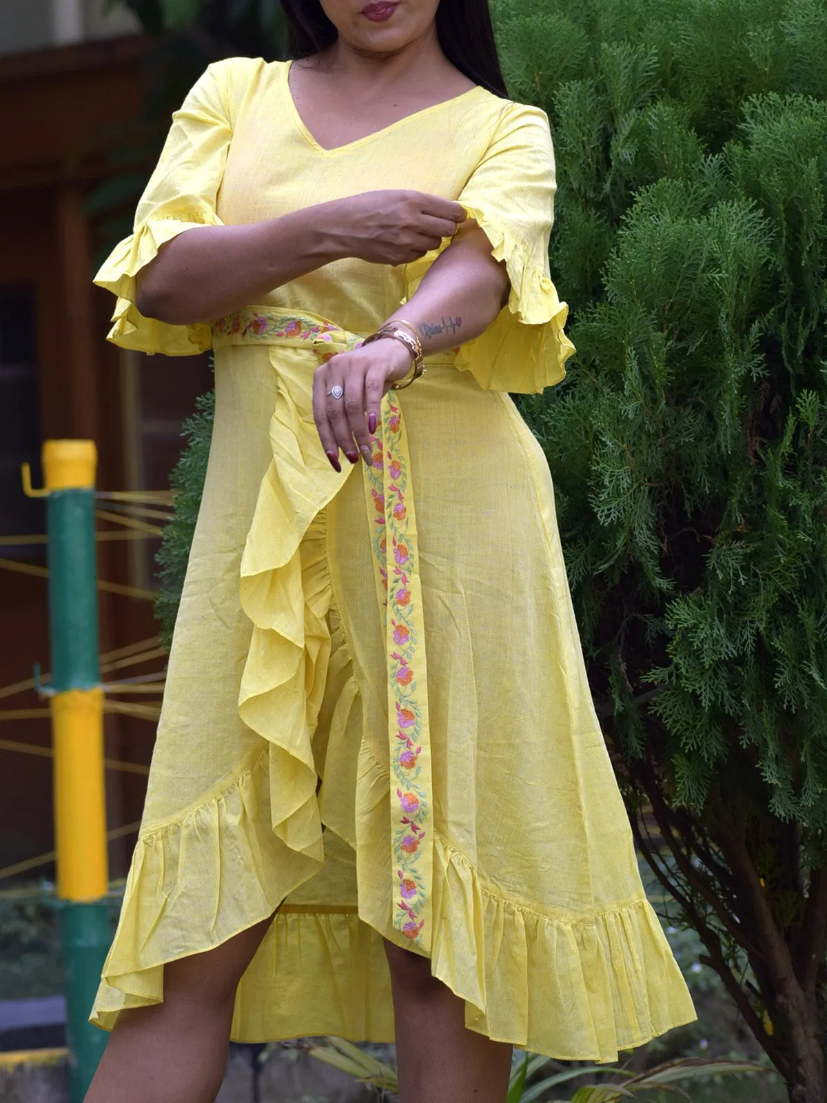 Caribbean Isles Dress Yellow