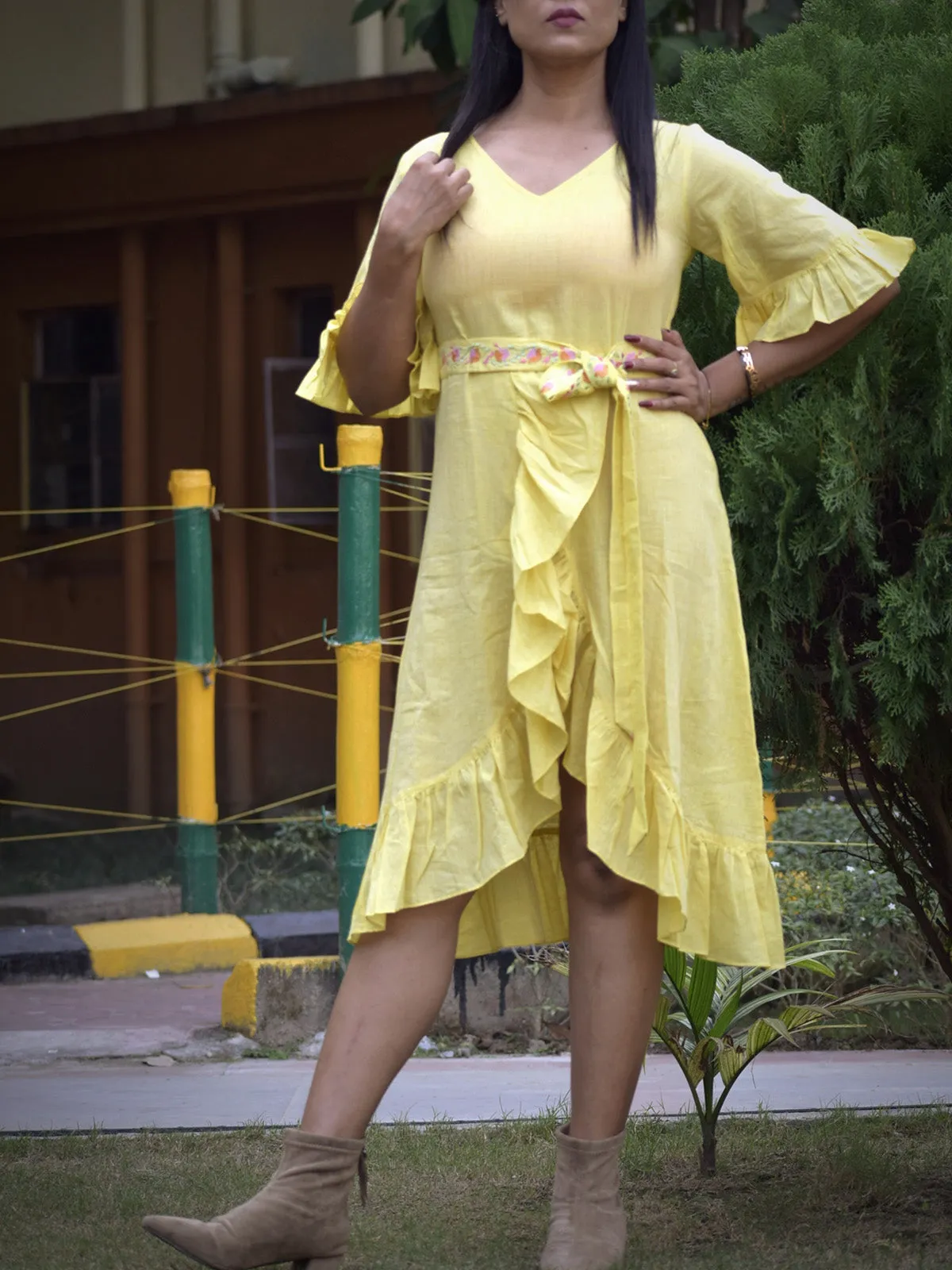 Caribbean Isles Dress Yellow