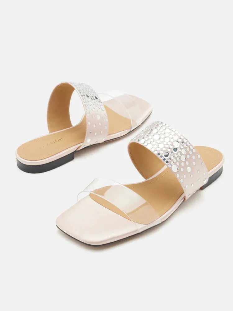Carolina Crystal Embellished Slides