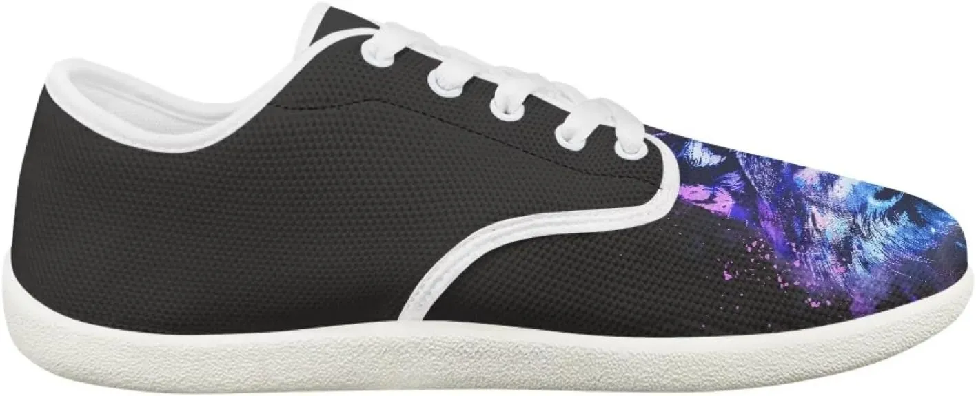 chaqlin Athletic Dress Shoes for Men Animal Print Low Top Sneaker Fashion Classic Lace Up Tennis Breathable Shoe