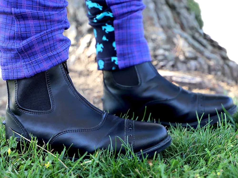 Children's Zip Up Synthetic Paddock Boots