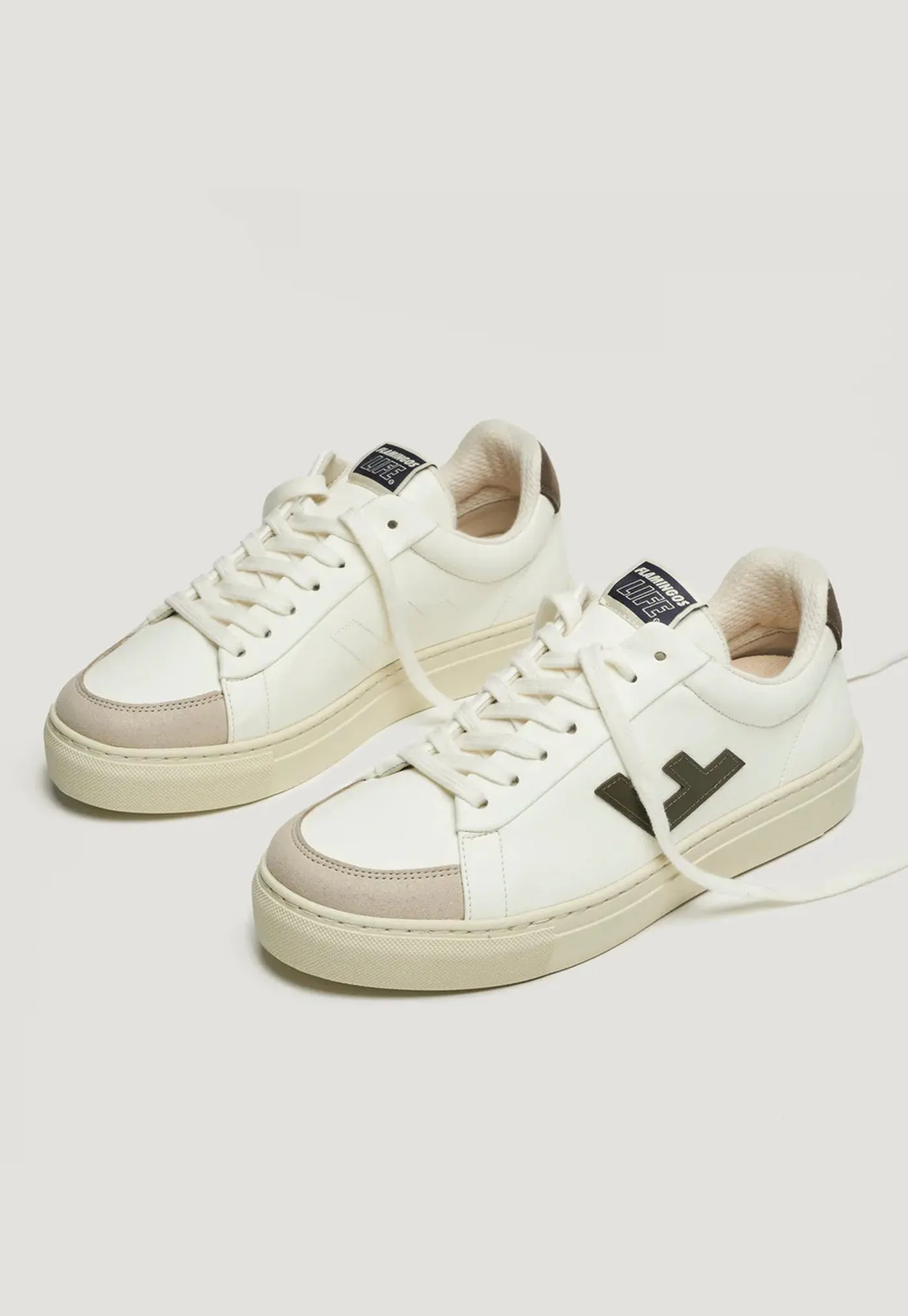 Classic 70s Sneakers - White Khaki Ecru