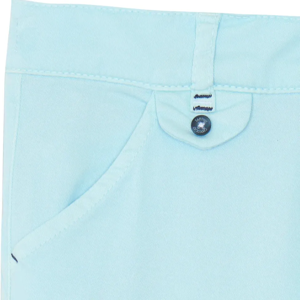 Classic Stretch Cotton Trousers - Aqua