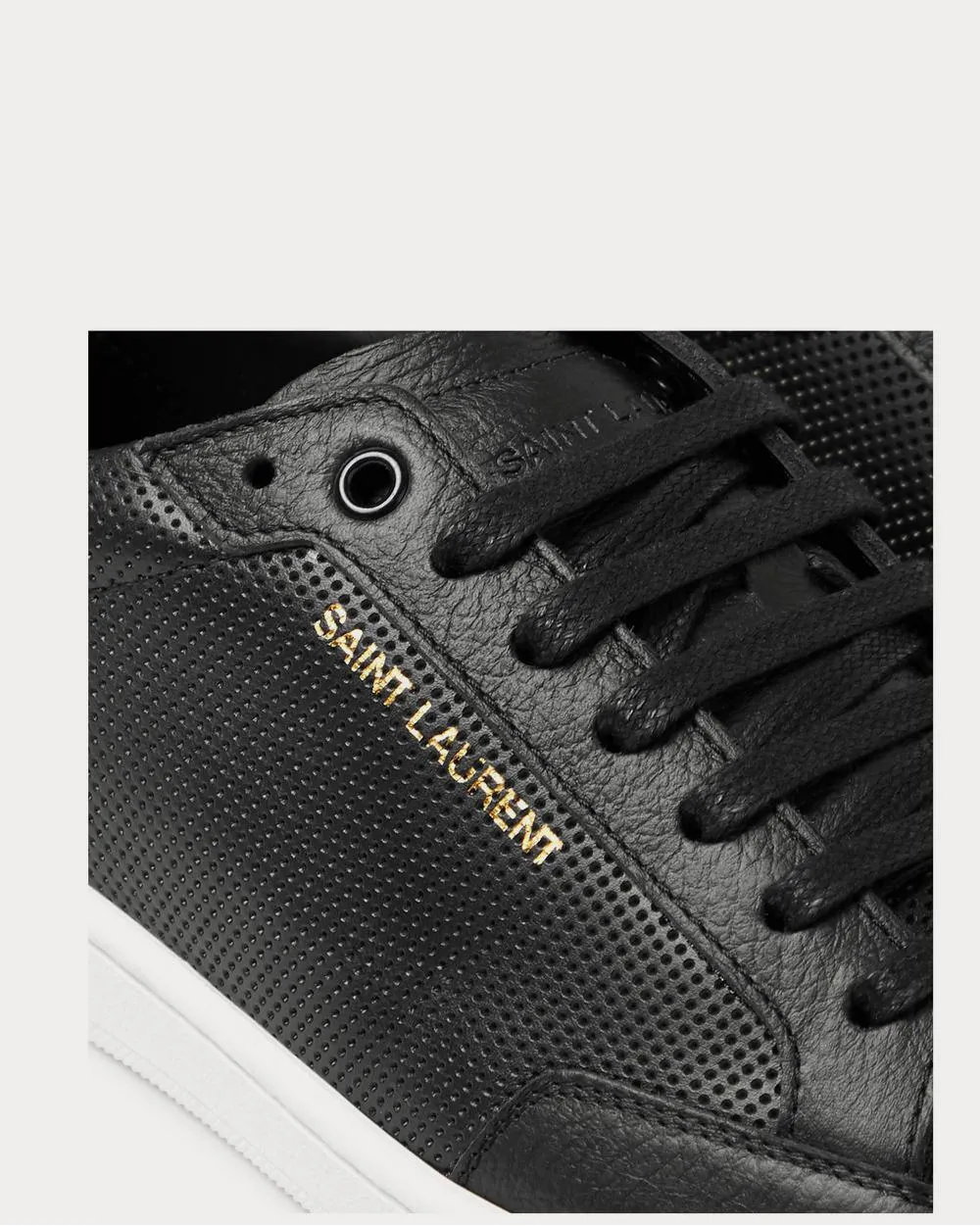 Court Classic SL/10 Perforated Leather  Black low top sneakers
