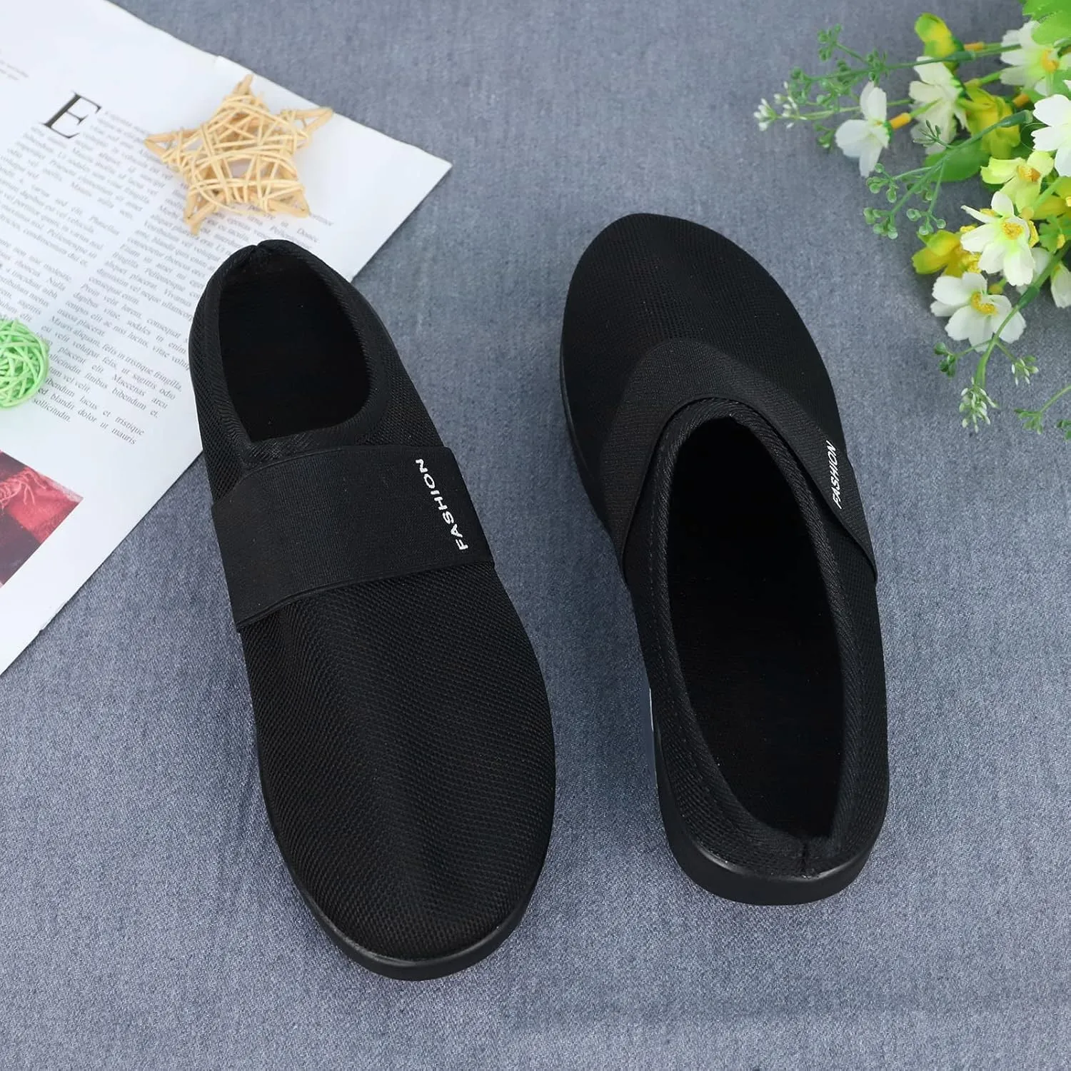 Cushion Mules for Women Lightweight Breathable Comfortable Walking Shoes Arch Support Orthopedic Nursing Shoes