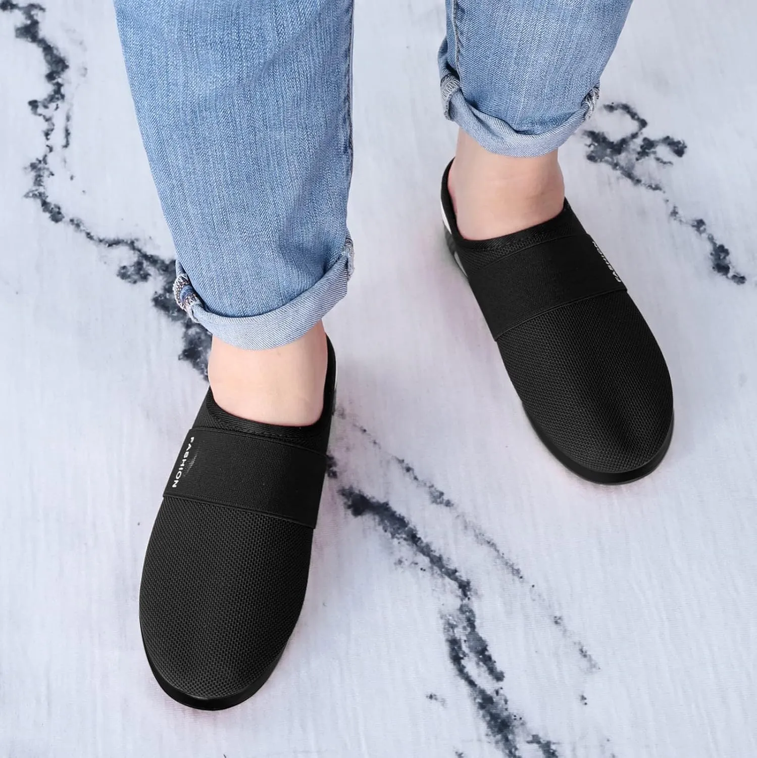 Cushion Mules for Women Lightweight Breathable Comfortable Walking Shoes Arch Support Orthopedic Nursing Shoes