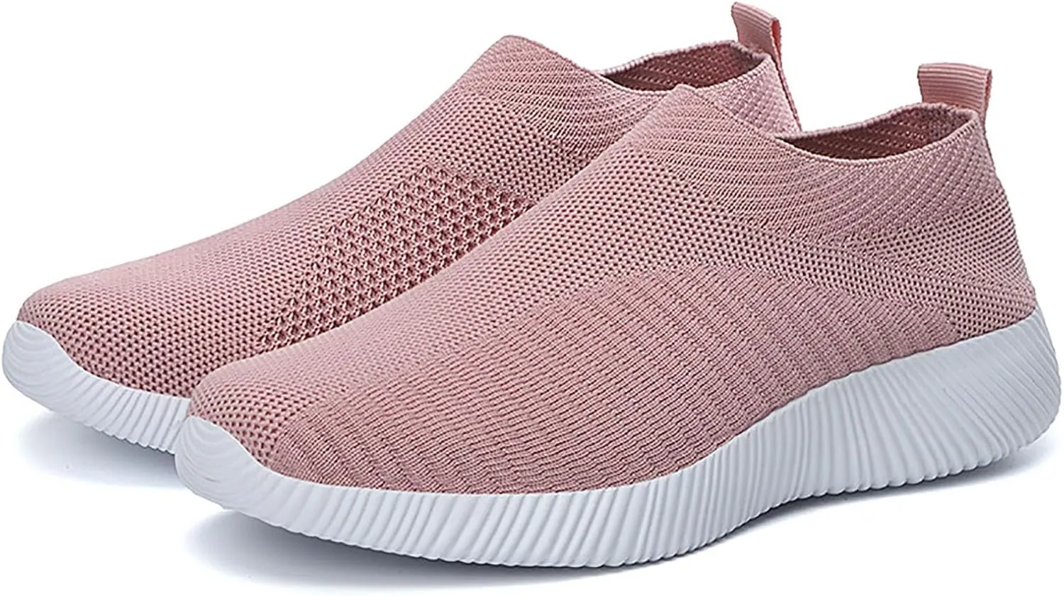 DESESE Womens Walking Shoes Slip On Casual Mesh Breathable Running Sneakers Lightweight Tennis Yoga Shoes Comfort Elastic Sock Loafers Non-Slip Fall Shoes