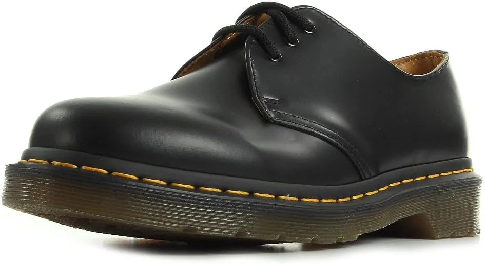 Dr. Martens 1461 3-Eye Gibson Lace-Up,Black Smooth,UK 6 (US Men's 7, Women's 8) M US