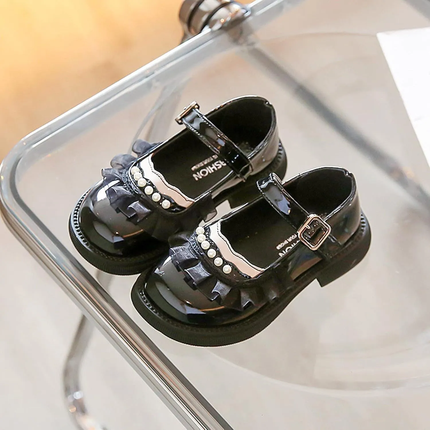 Fashion Spring Summer Children Casual Shoes Girls Leather Shoes Dress Shoes Comfortable Pearl Lace Boots Girls