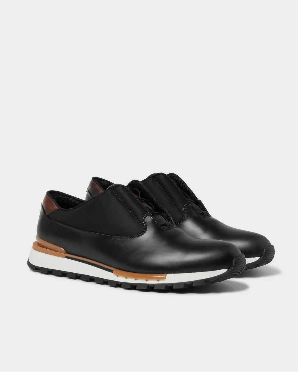 Fast Track Tornio Leather and Shell  Black low top sneakers